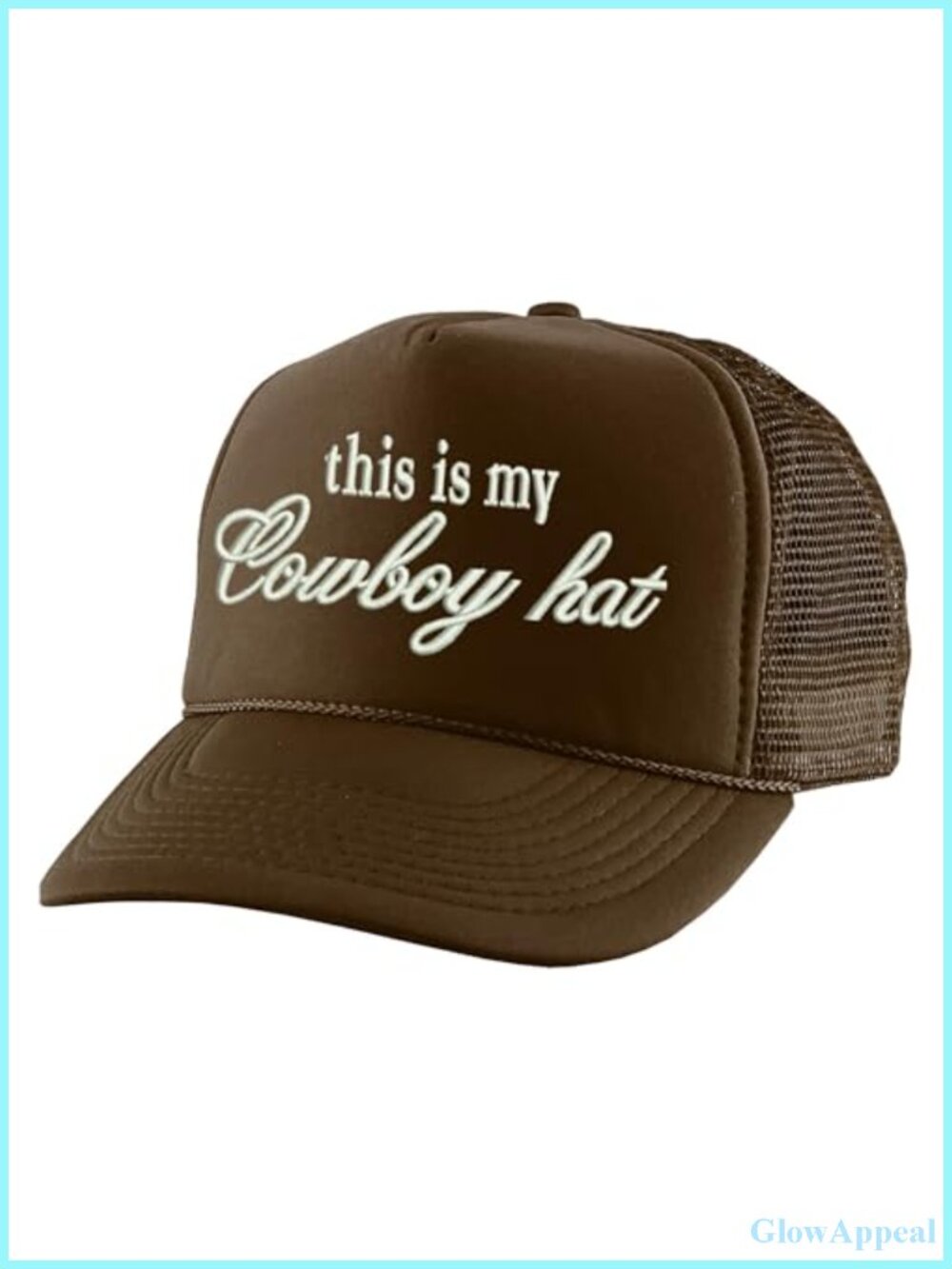 Cowboy Hat Embroidered Trucker Hat Funny Western Snapback Cap
